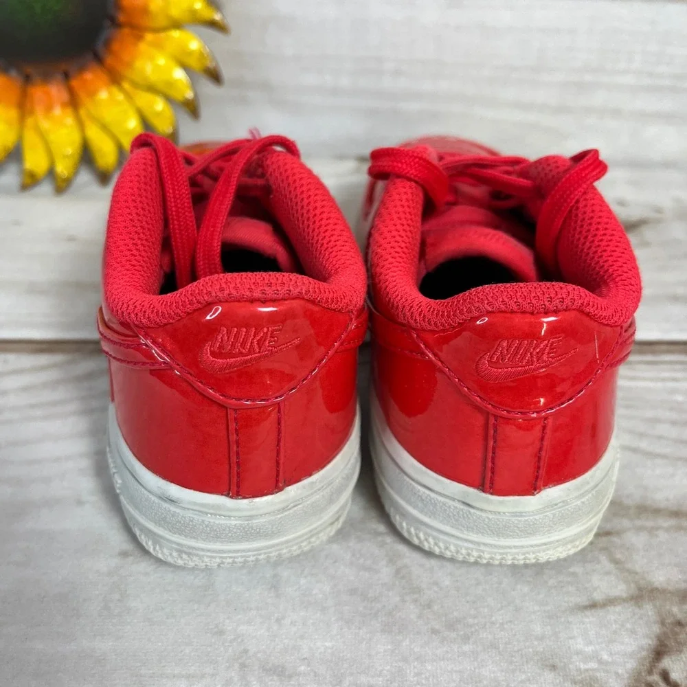 Nike Air Force 1 Low Toddler Hot Pink Patent Leather Sneakers Shoes Size 8C